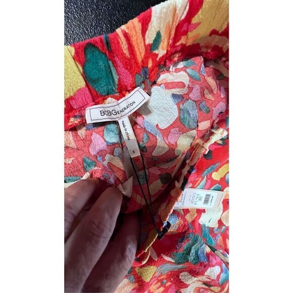 BCBGENERATION WOMENS HIGH WAISTED SLIM LEGS FLORAL PANTS NEW  P1-94 - Picture 10 of 11